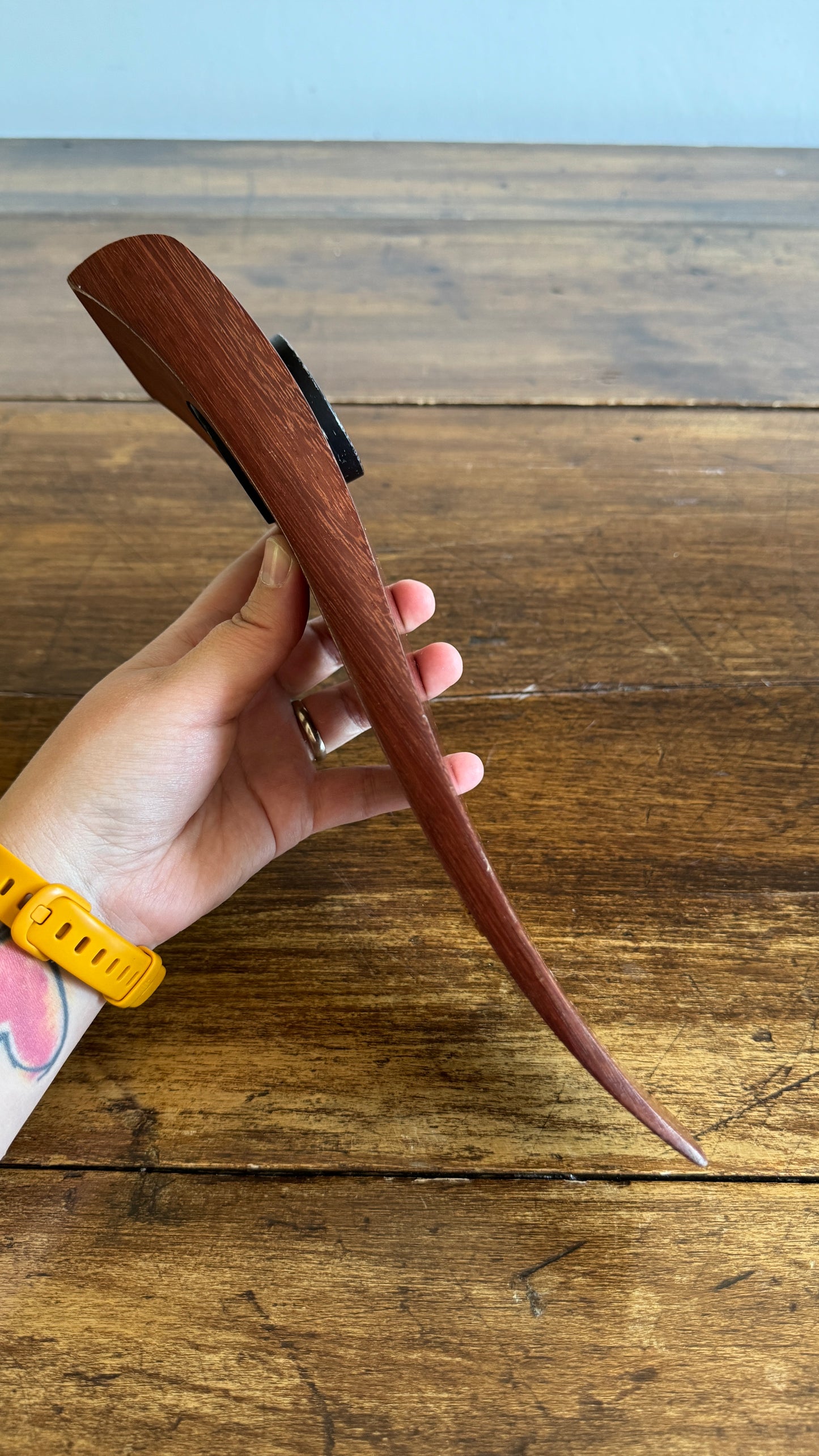Simple Wooden Ikebana Pin Frog Vase