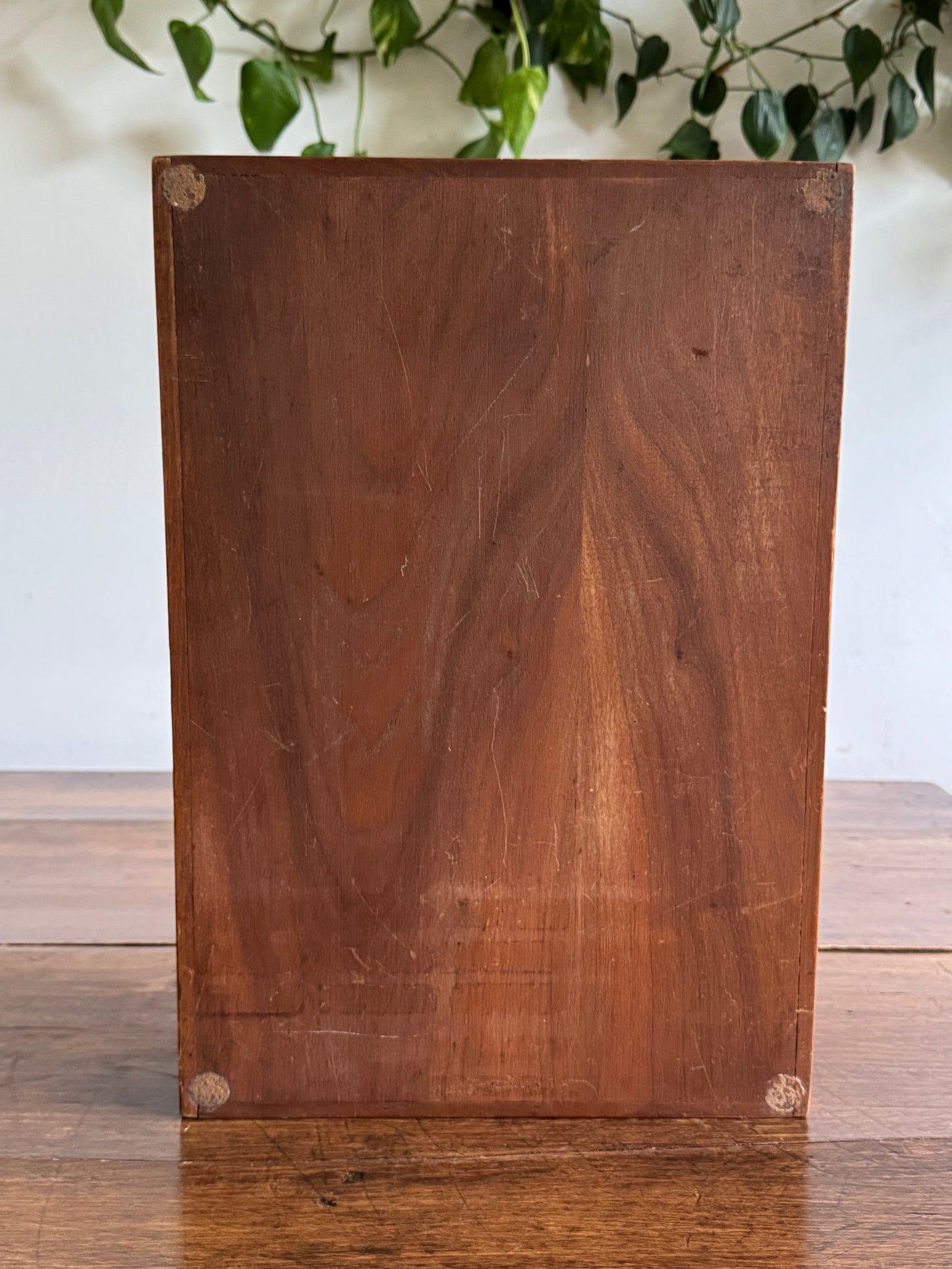 Vintage Wood Letter Tray - Wooden Desk Paper Organizer