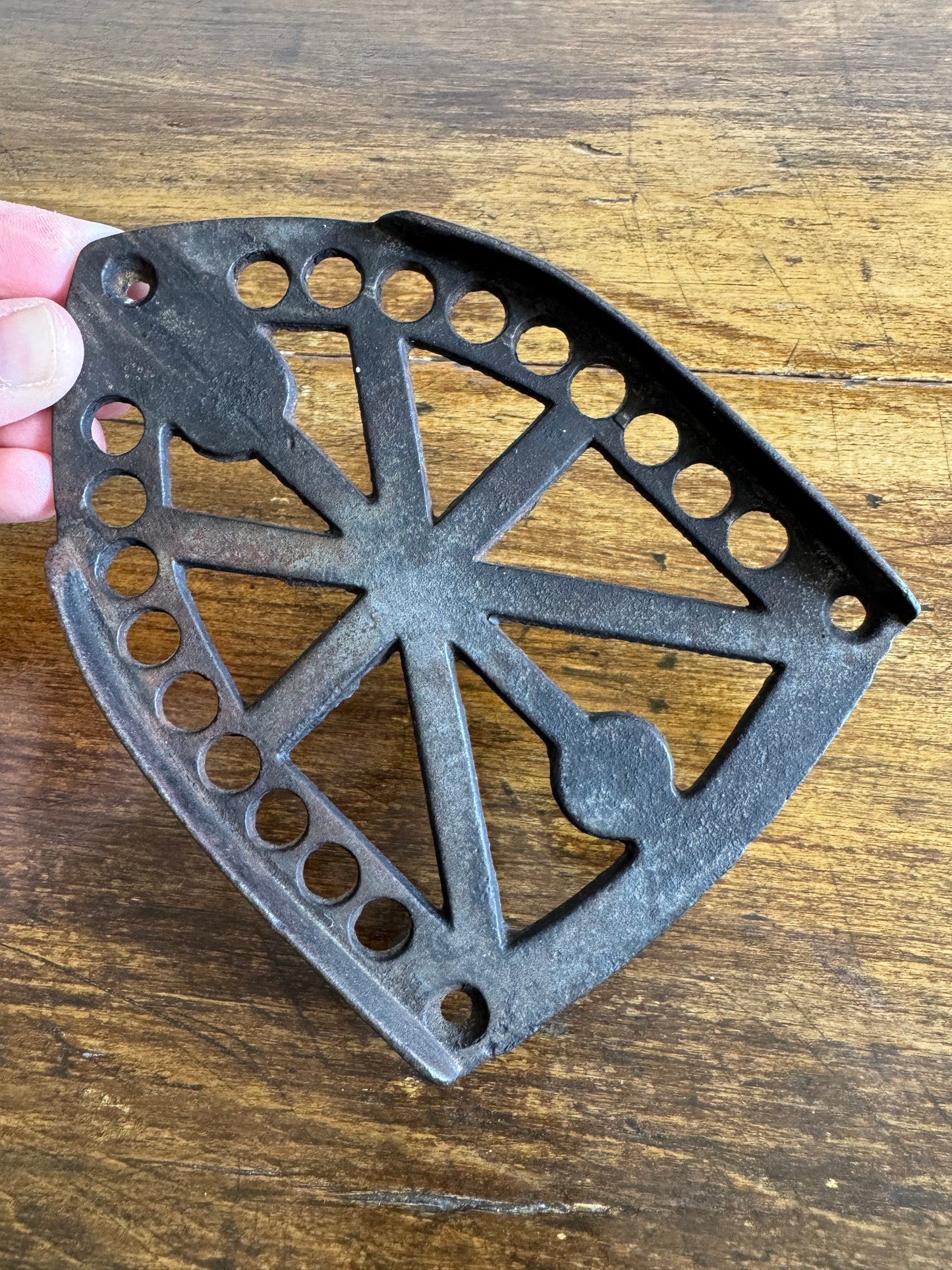 Vintage Sad Iron Trivet Stand - Cast Iron Shaped Holder