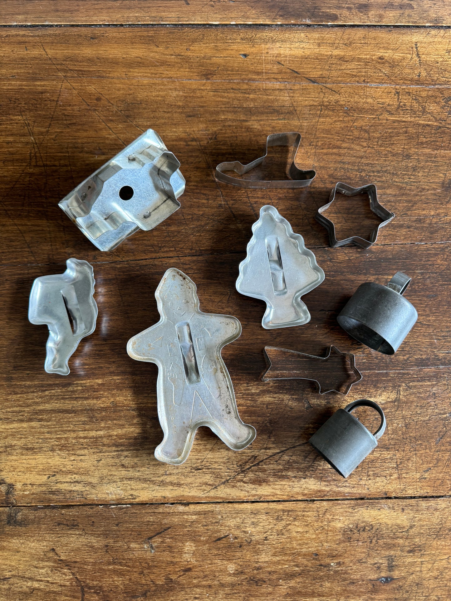 Mixed Lot of Vintage Metal Cookie Cutters - Holiday and Everyday