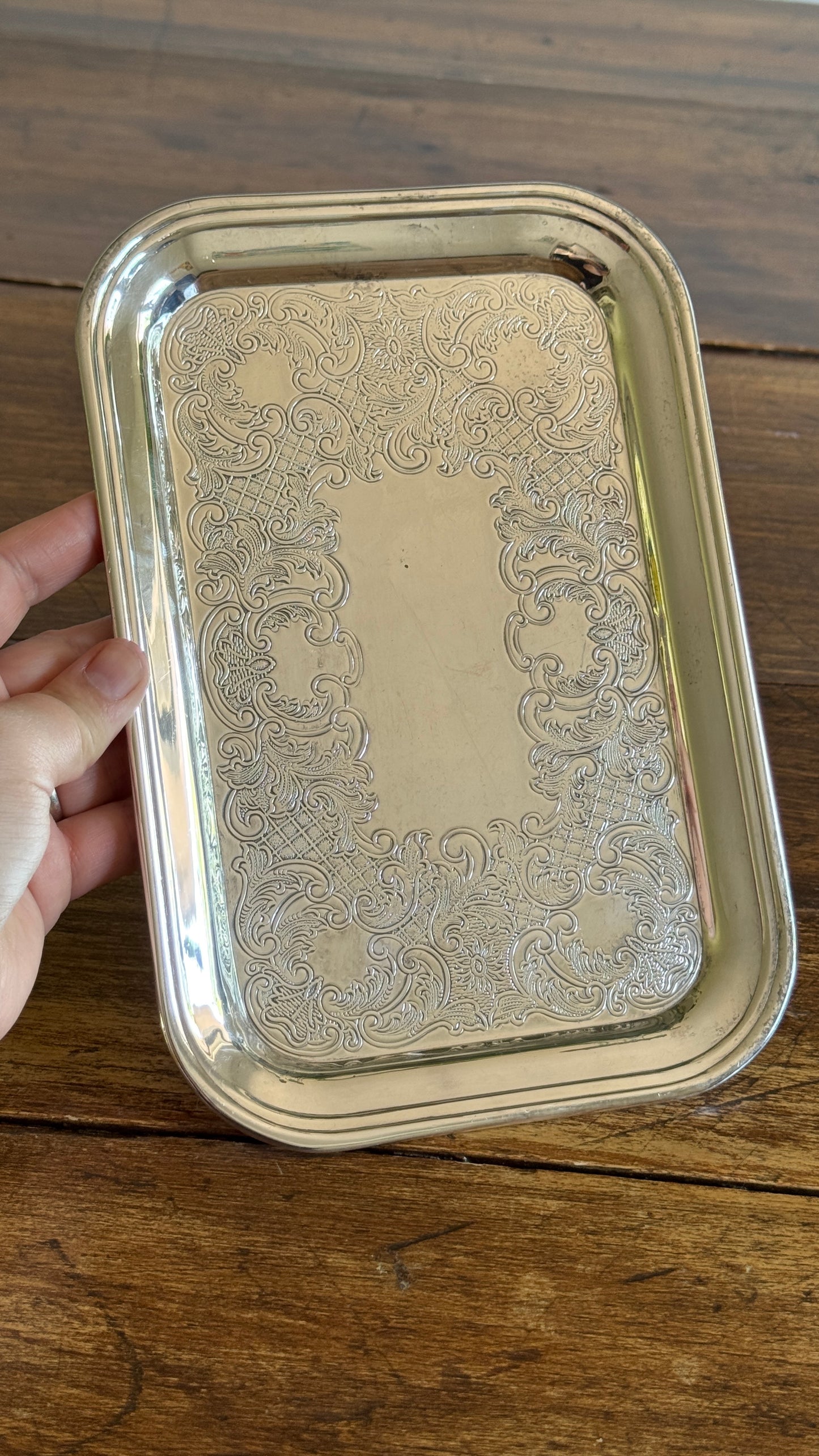 Small Rectangular Silver Trinket Dish - Made in Canada