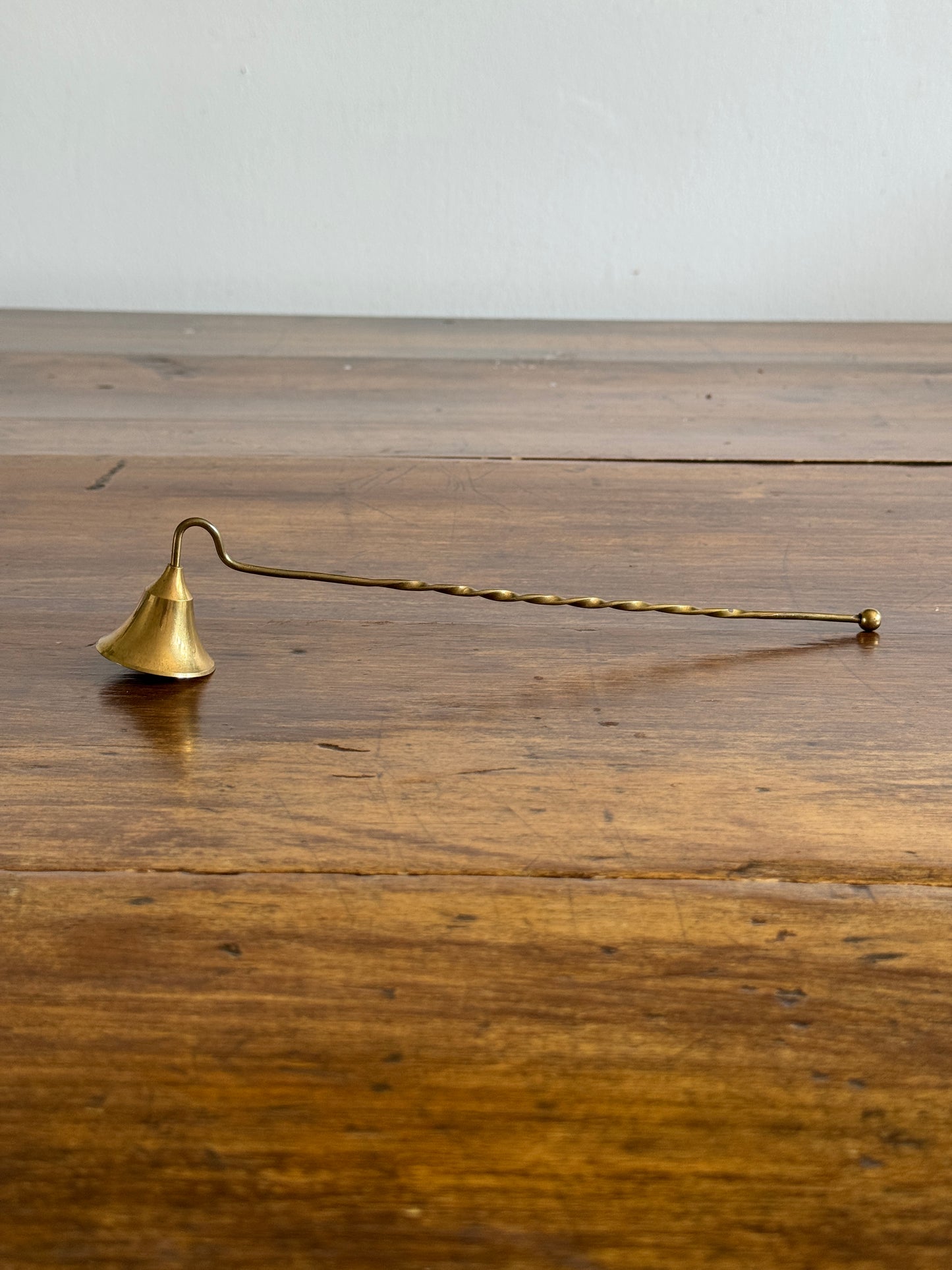 PICK ONE Vintage Brass Candle Snuffer - Etched Bell or Smooth Bell