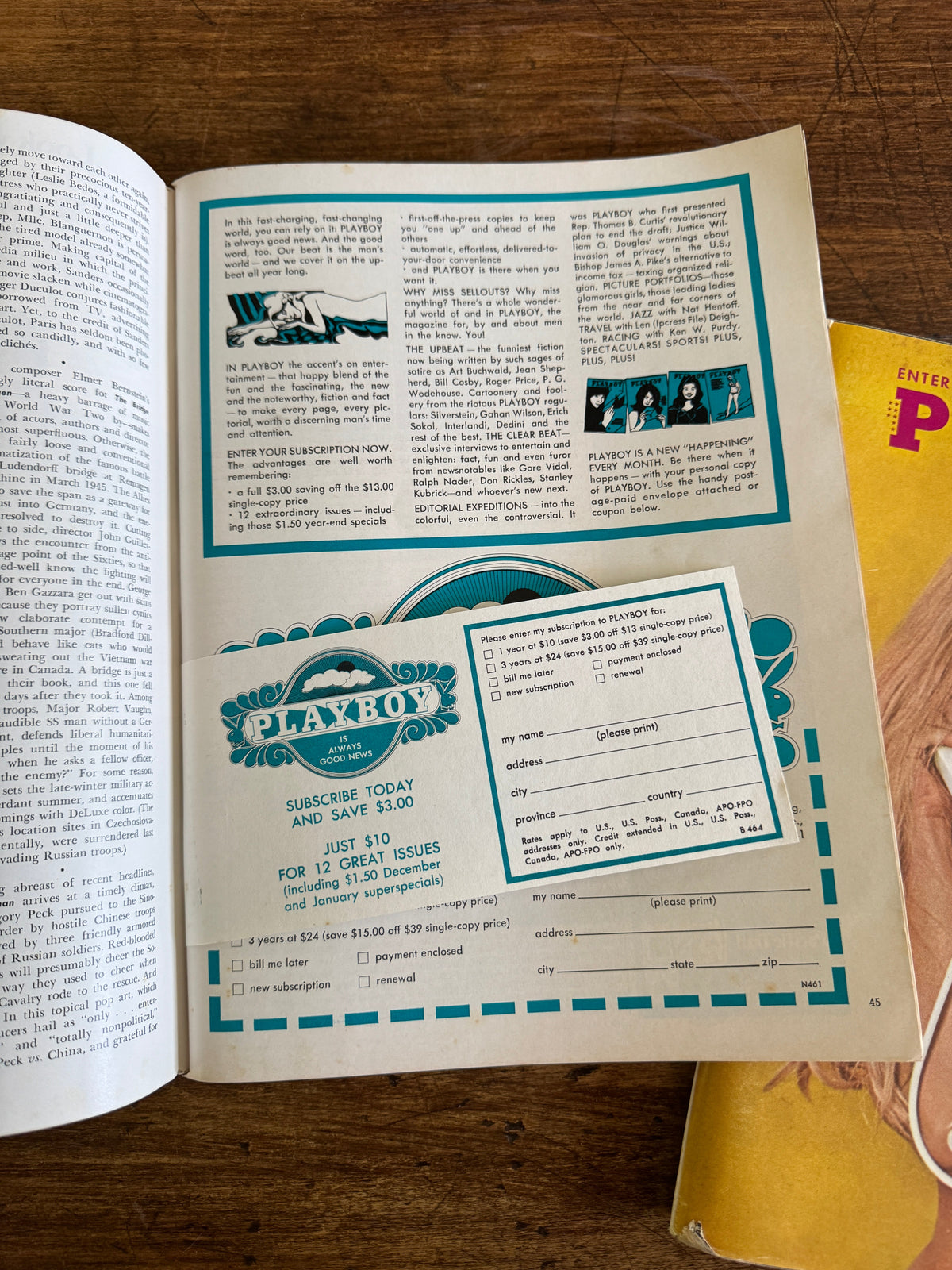 Two Vintage Playboy Magazines - September and October 1969