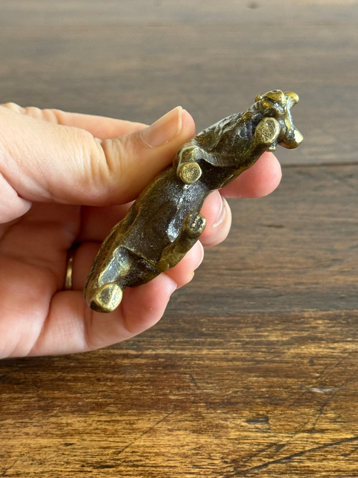 Small Vintage Brass Bull Figurine