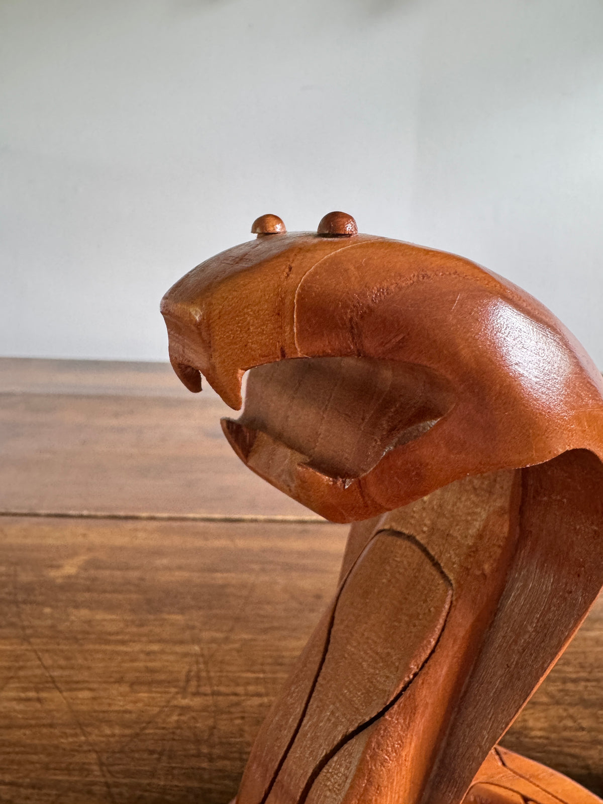 Wood Cobra Snake Puzzle - Standing Wood Snake Toy Puzzle