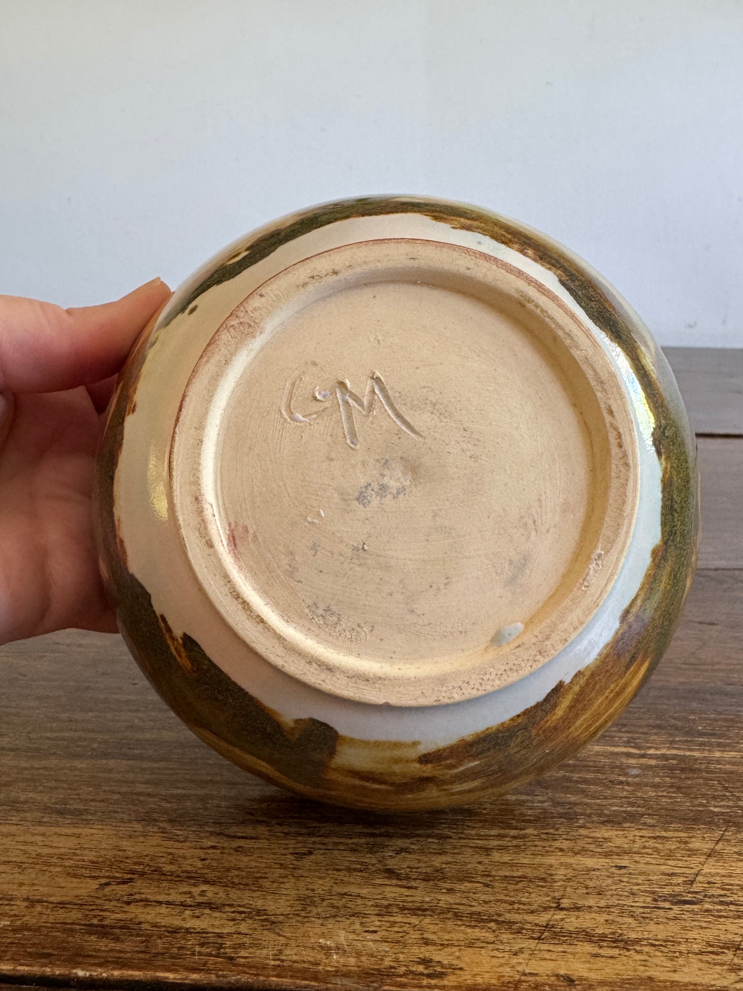 Small Mixed Neutral Coloureed Pottery Bowl