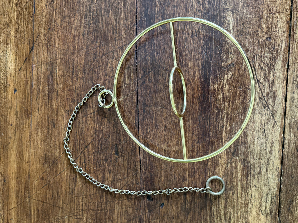Vintage Small Hanging Brass Plated Holder - Candle Votive or Small Pot Holder