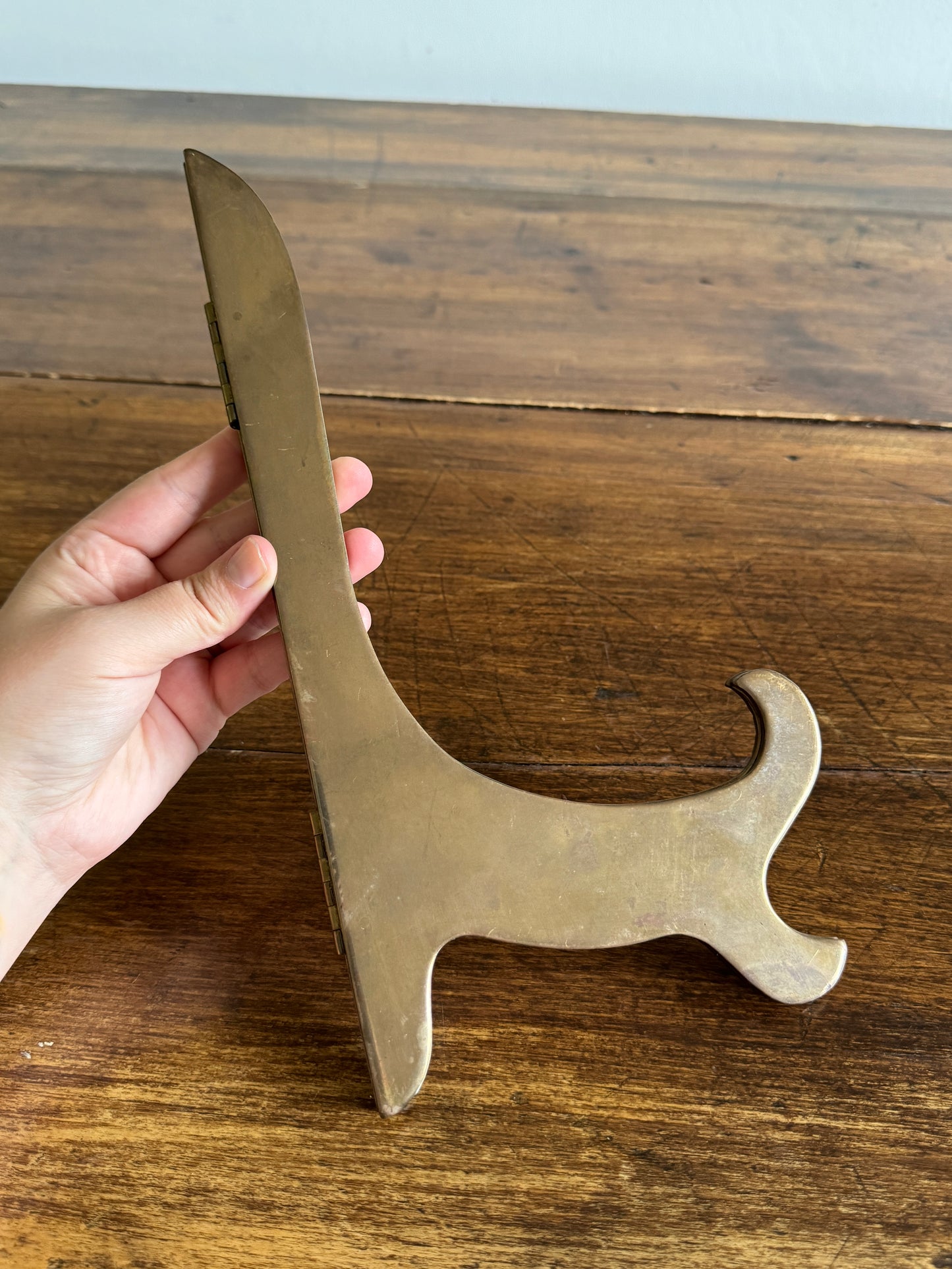Large Vintage Brass Stand - Folding Brass Art Stand