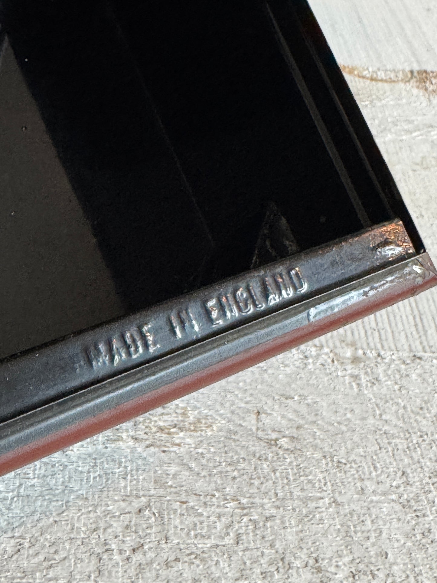 Vintage English Metal Cash Box - Storage Box with Lid - Made in England