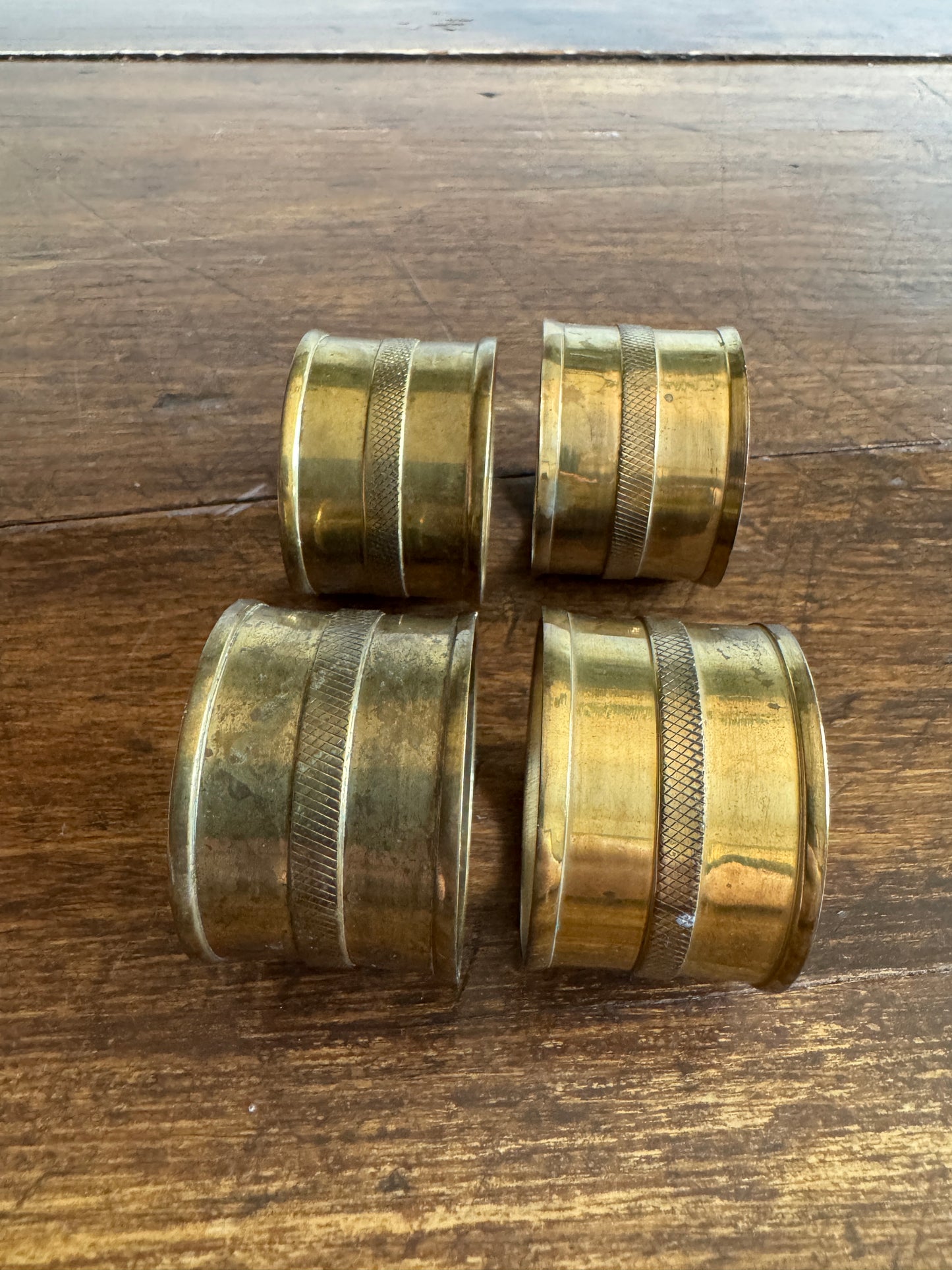 Brass Napkin Rings - Set of Four