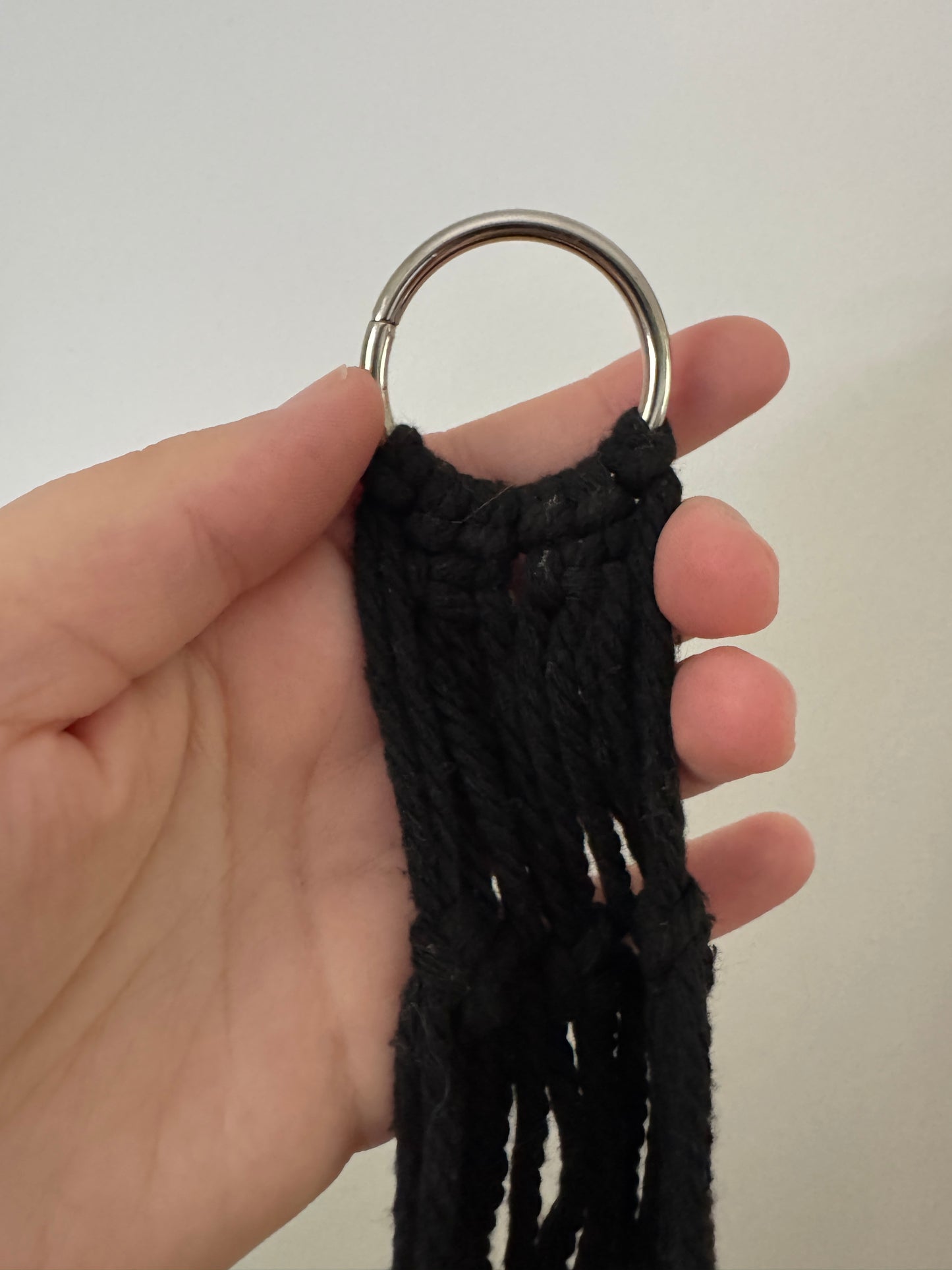 Black Macrame Plant Pot Hanging Holder