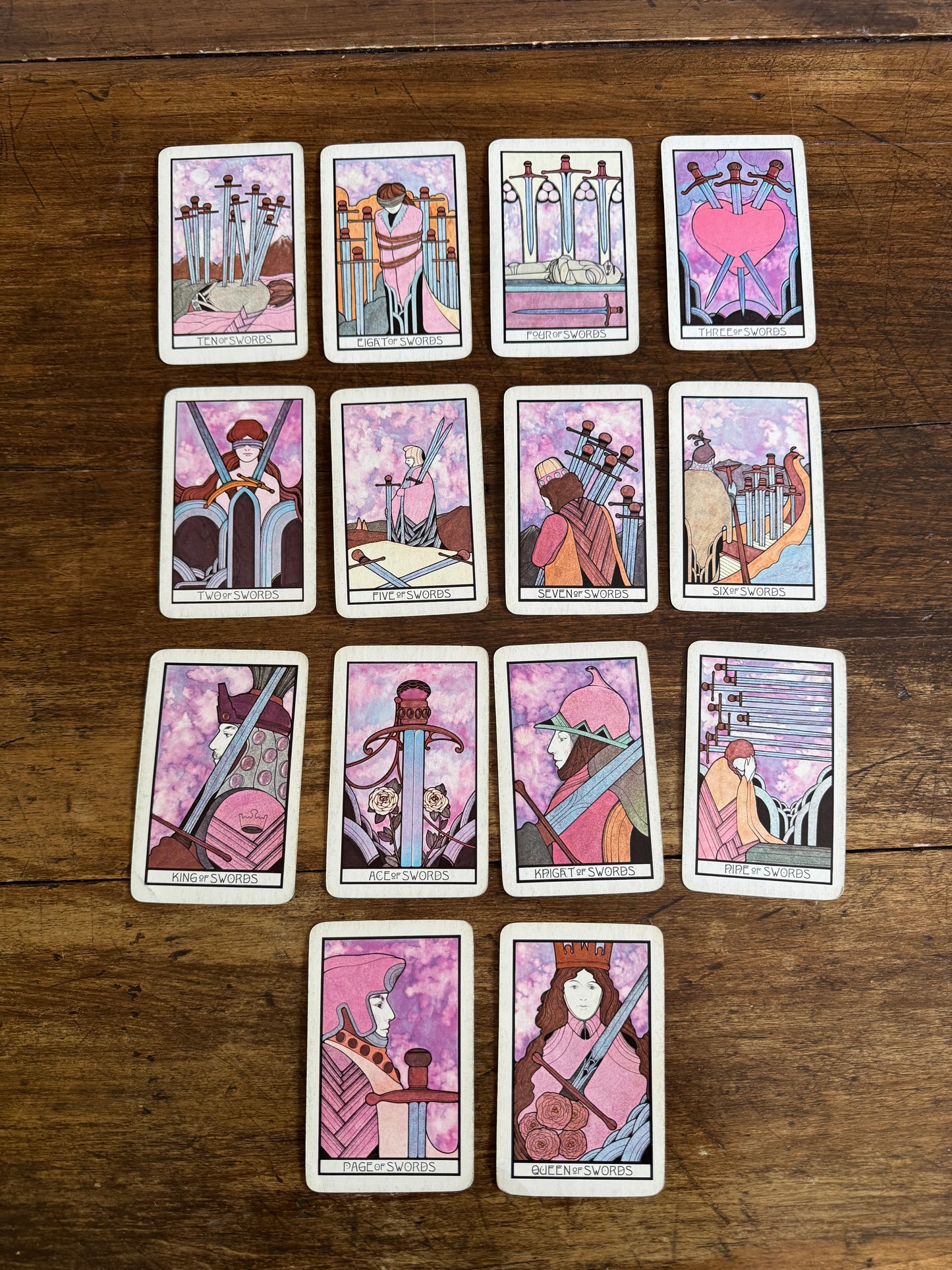 Vintage Set of Aquarian Tarot Cards - Missing One Card