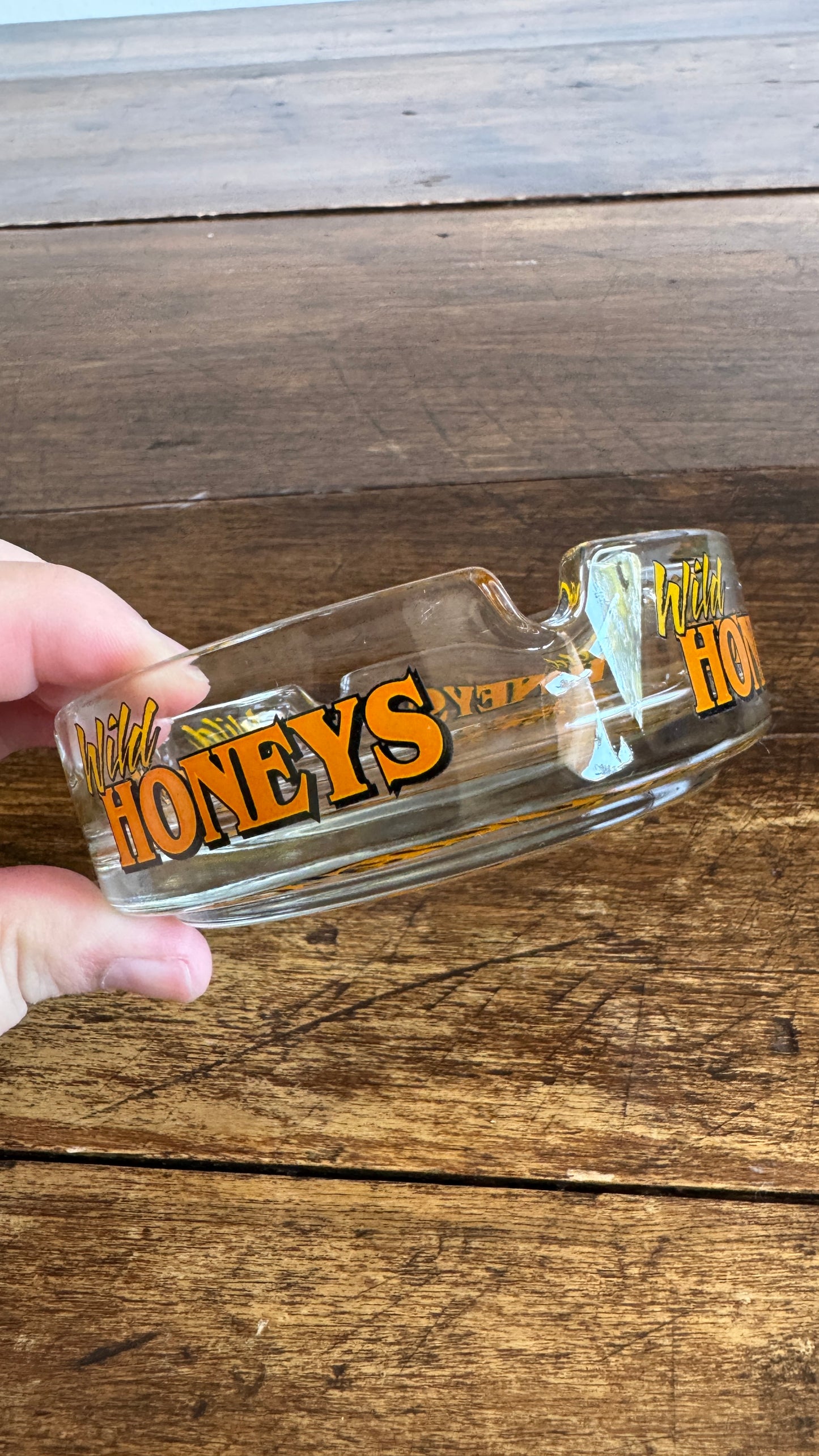 Wild Honeys Glass Ashtray