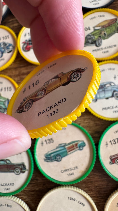 Vintage Jello Brand Picture Wheels Car Playing Chips