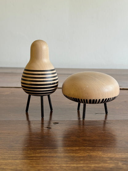 IKEA DVÄRGTALL Wooden Doll Pair