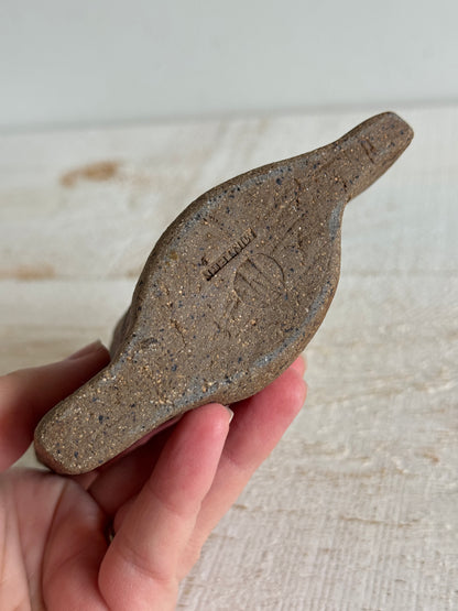 Pottery Faux Fossil Vase - Stoneware Pottery Vase