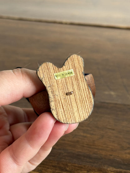 Magnetic Paperclip Holder Mini Wood Figurine