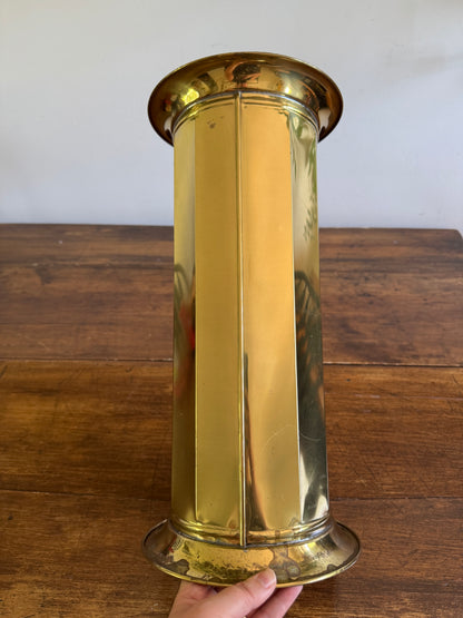 Vintage Lightweight Brass Umbrella Holder - Lombard England