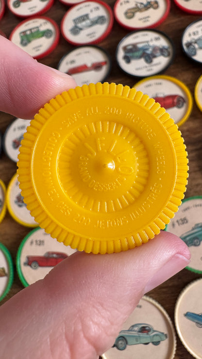 Vintage Jello Brand Picture Wheels Car Playing Chips