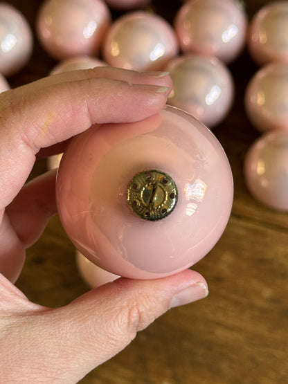 Vintage Pale Pink Glass Christmas Ornaments