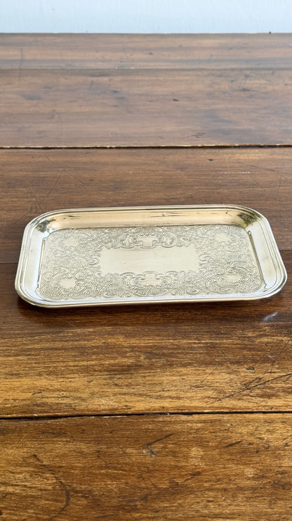 Small Rectangular Silver Trinket Dish - Made in Canada