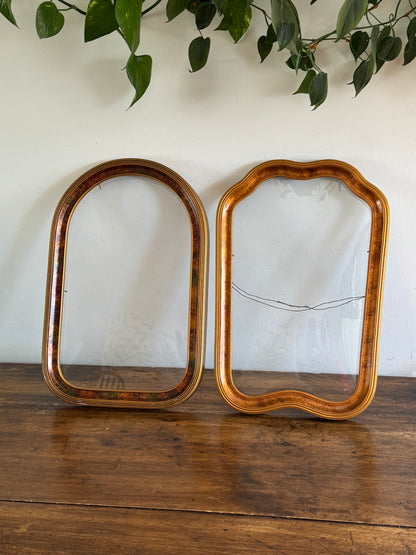 PICK ONE - Antique Photo Frame with Original Curved Glass Fronts
