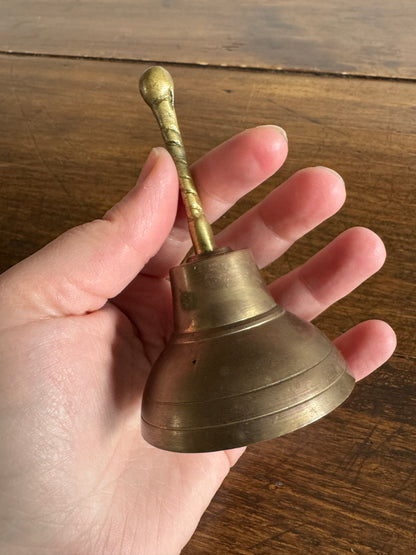 Vintage Brass Decorative Bell with Simple Post