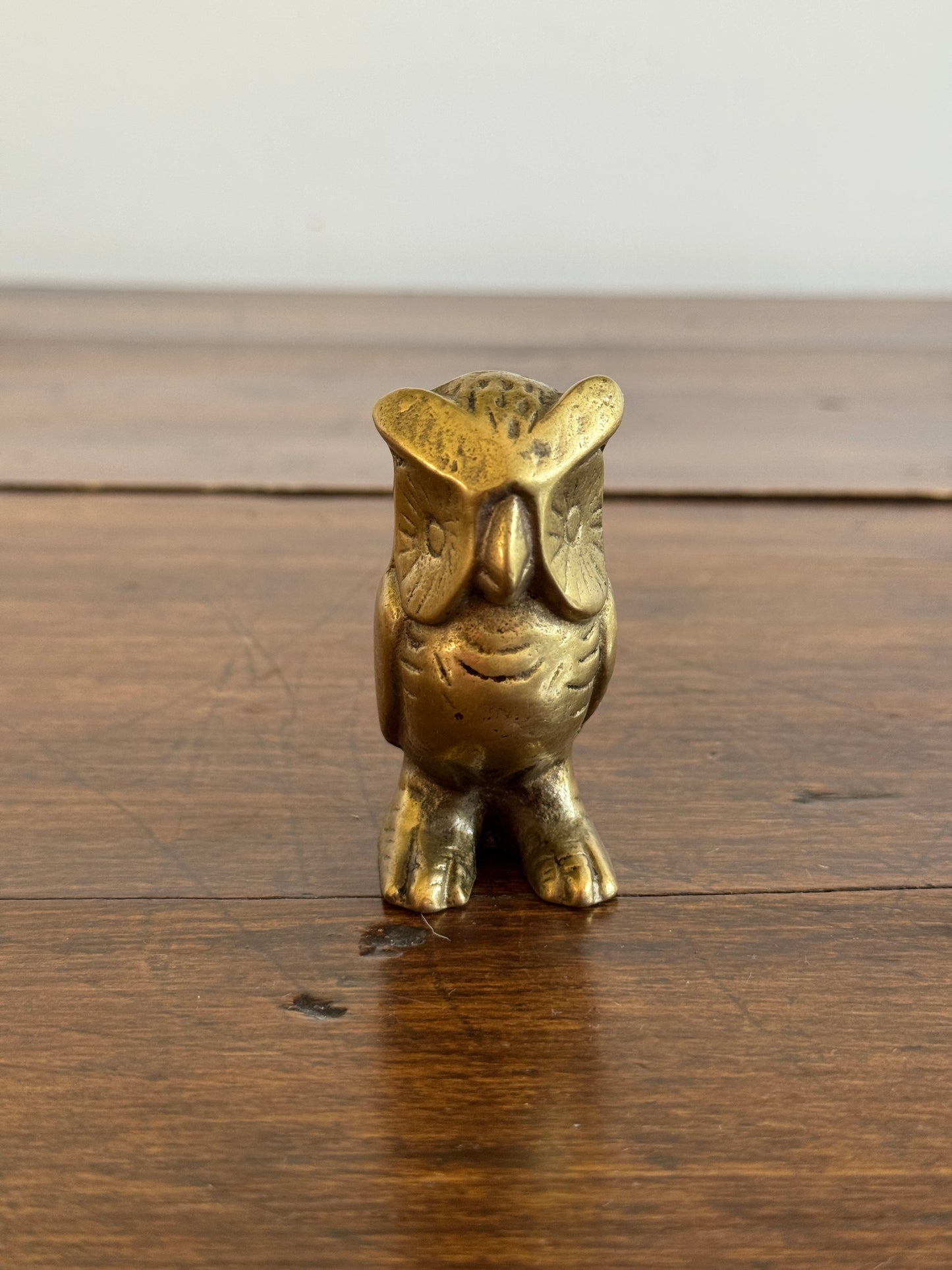 Vintage Heavy Brass Owl - Made in Canada