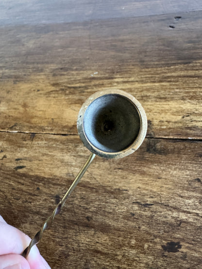 Miniature Brass Snuffer with Simple Twist Handle - A