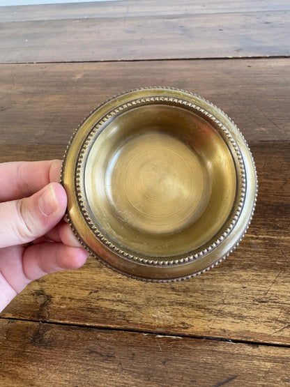 Vintage Small Brass Ring Tray - Small Brass Dish