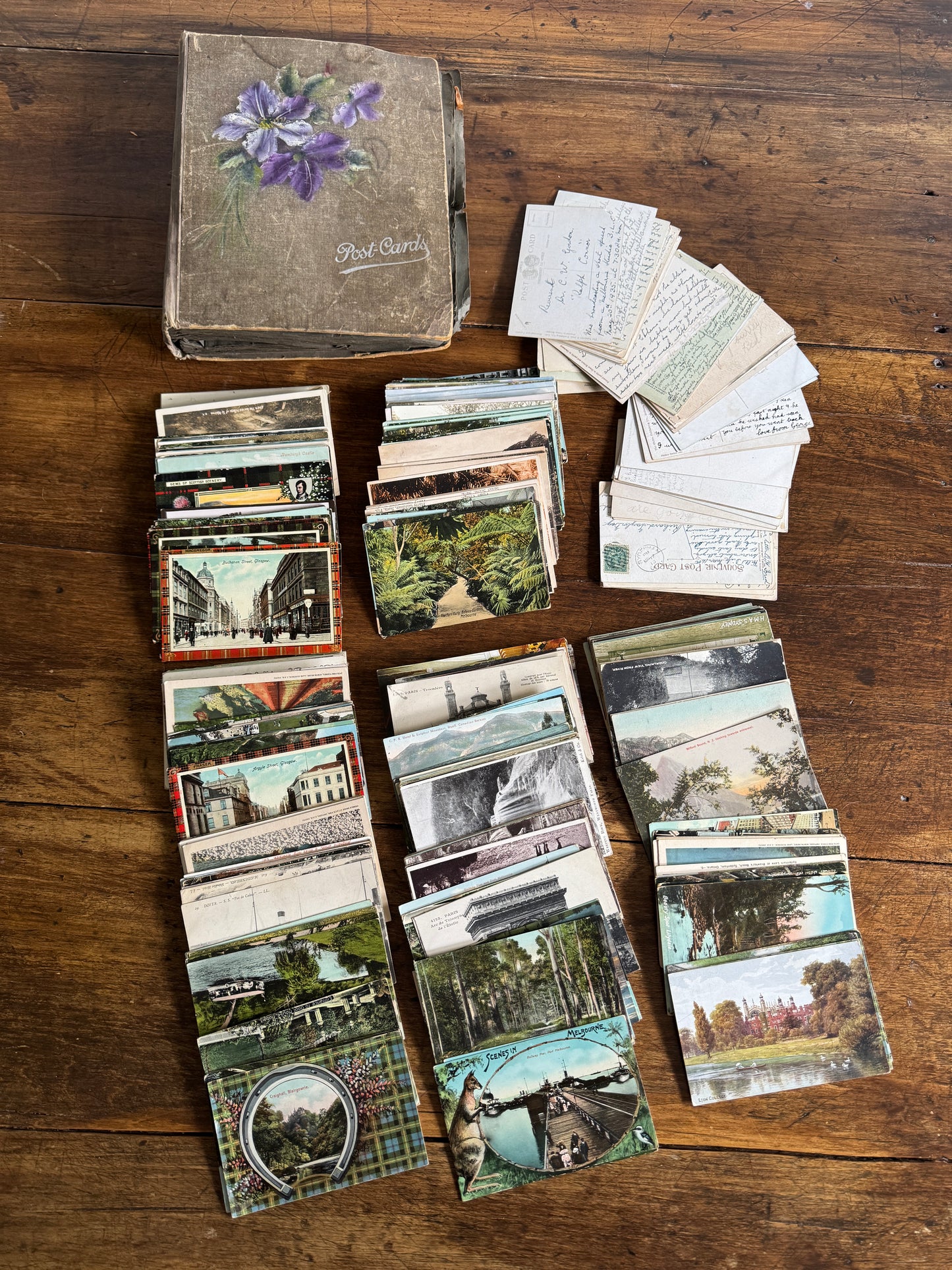 Mixed Vintage Scenic Postcards and Album