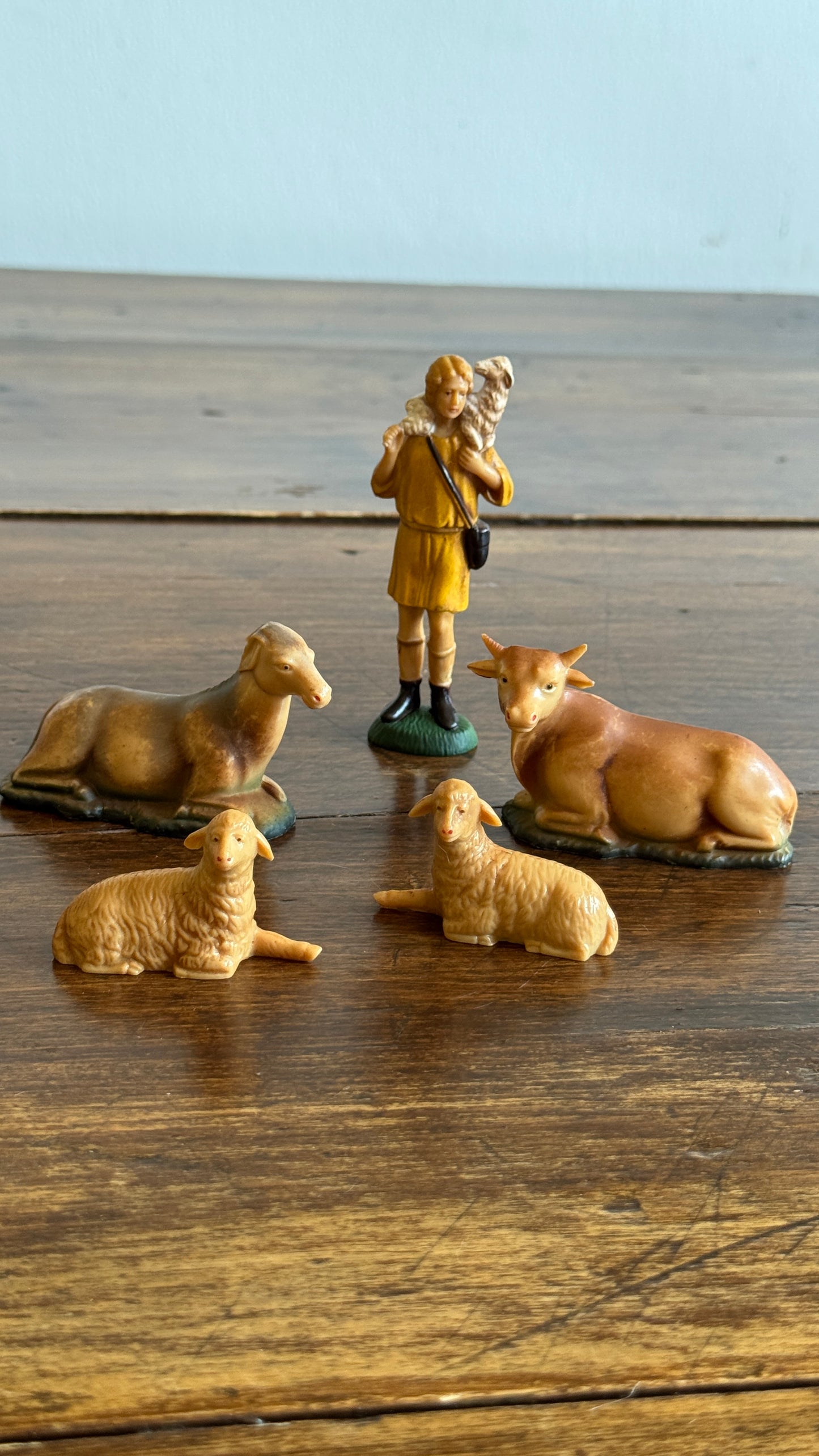 Vintage Plastic Nativity Set - Made in Hong Kong