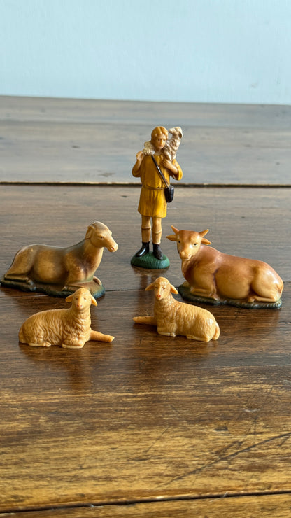 Vintage Plastic Nativity Set - Made in Hong Kong