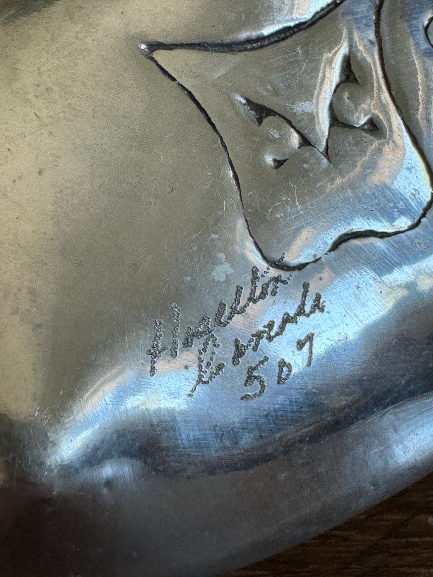 Vintage Aluminium Hoselton Owl Tray