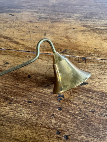 PICK ONE Vintage Brass Candle Snuffer - Etched Bell or Smooth Bell
