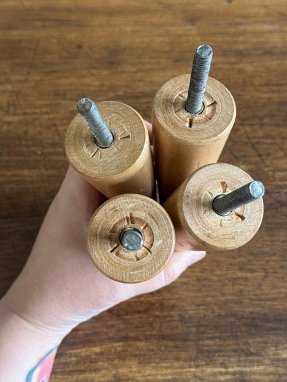 Replacement/Reclaimed MCM Furniture Legs with Metal Caps
