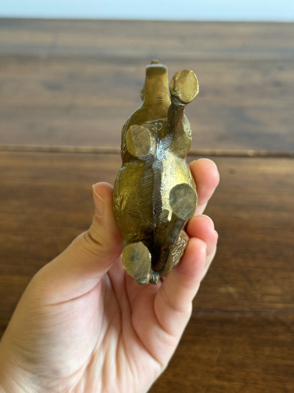 Vintage Brass Camel with Embossed Detailing