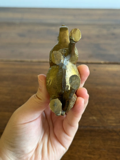 Vintage Brass Camel with Embossed Detailing