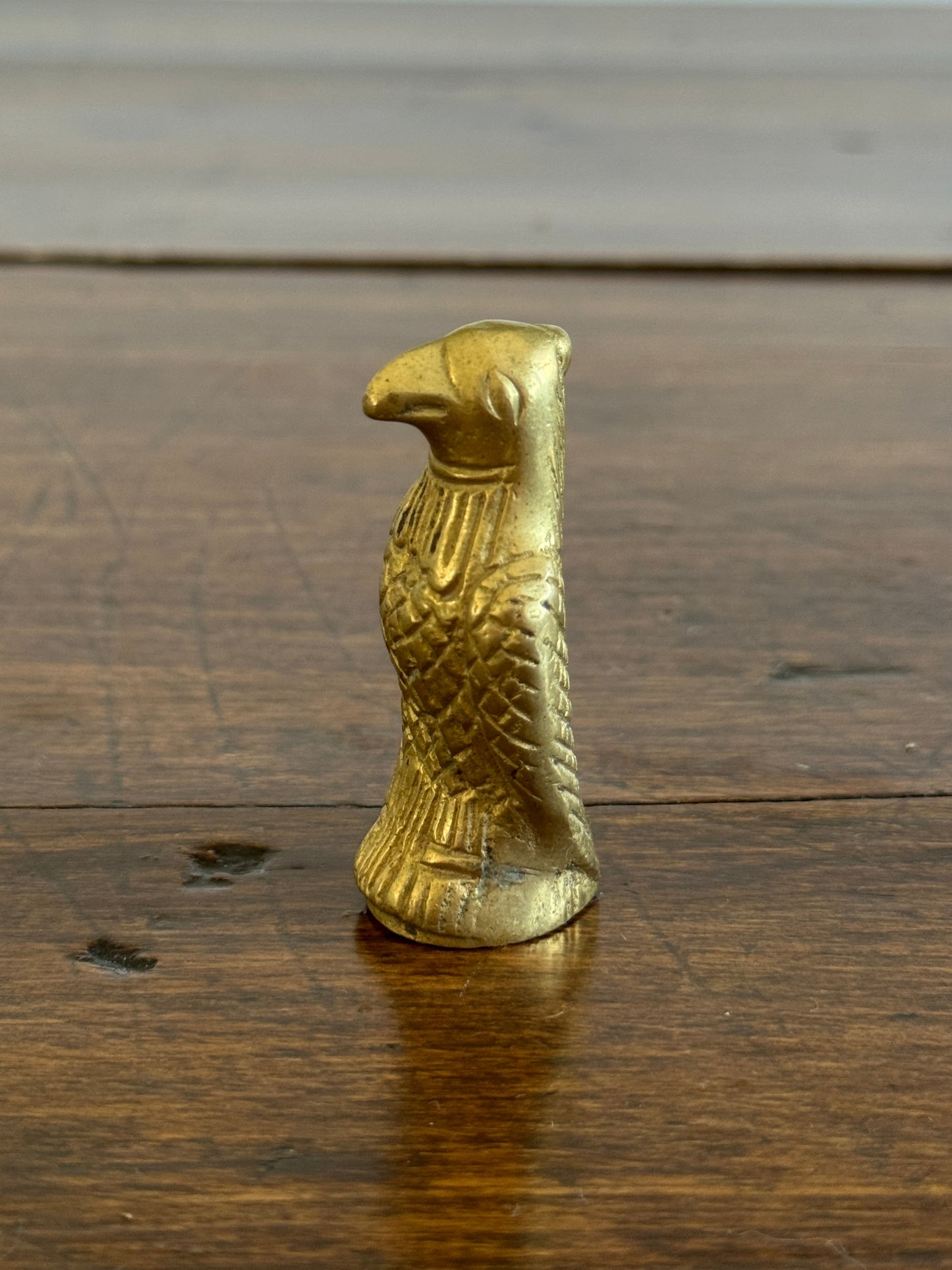 Miniature Vintage Brass Eagle Bird Figurine
