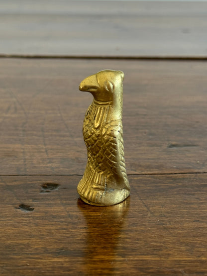 Miniature Vintage Brass Eagle Bird Figurine