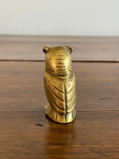 Vintage Heavy Brass Owl - Made in Canada