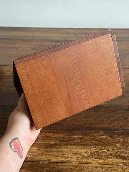 Unique Hand Crafted Triangle Wood Storage Box