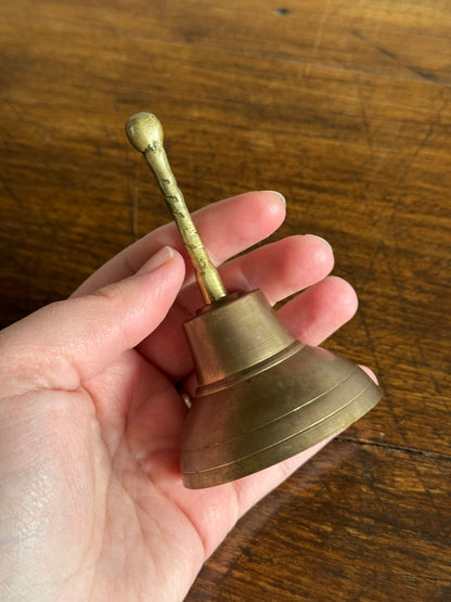 Vintage Brass Decorative Bell with Simple Post