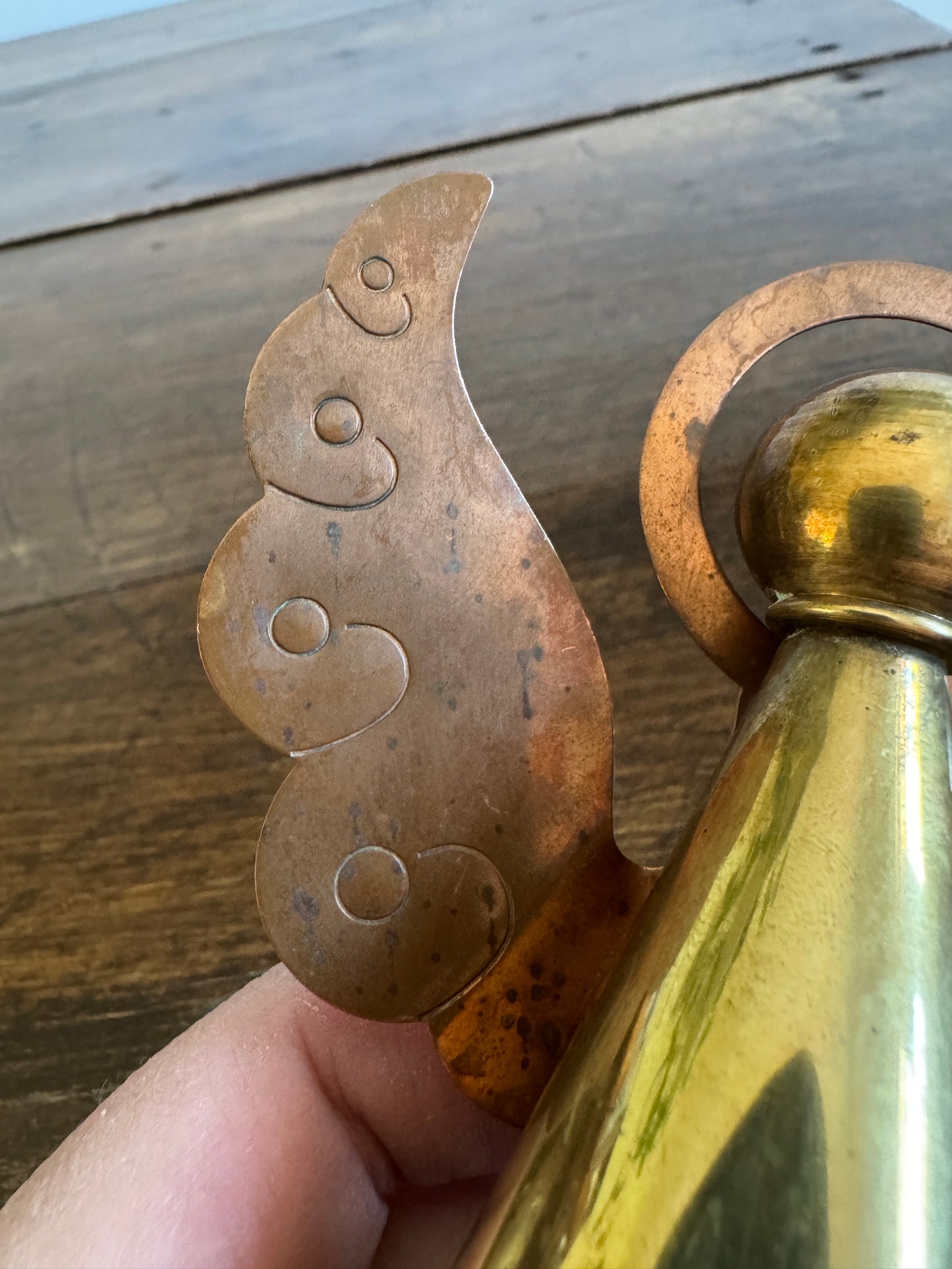 Vintage Brass and Copper Angel Figurine