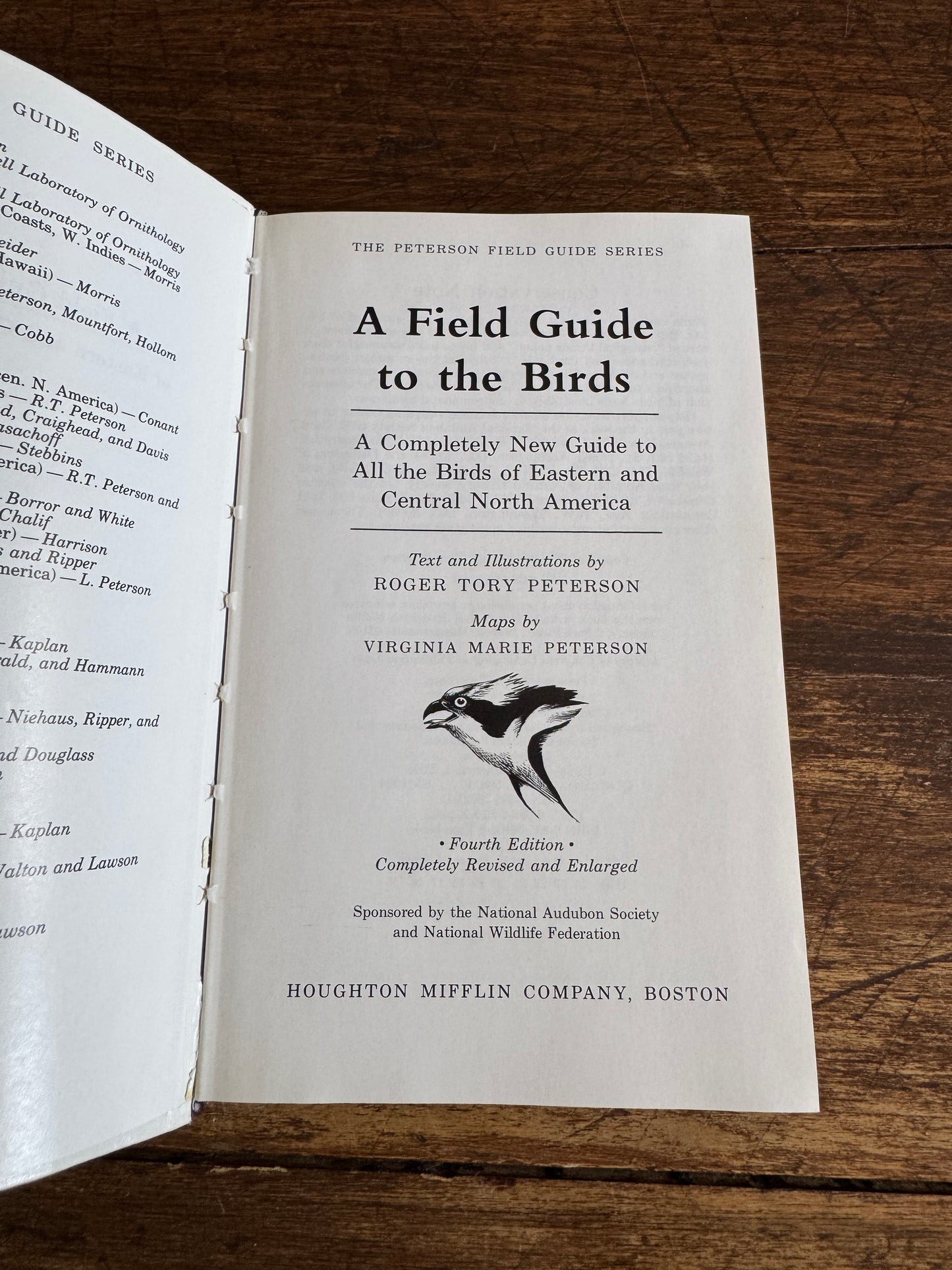 Peterson Field Guide Eastern Birds Guide Book by Roger Tory Peterson - Fourth Edition Printed USA