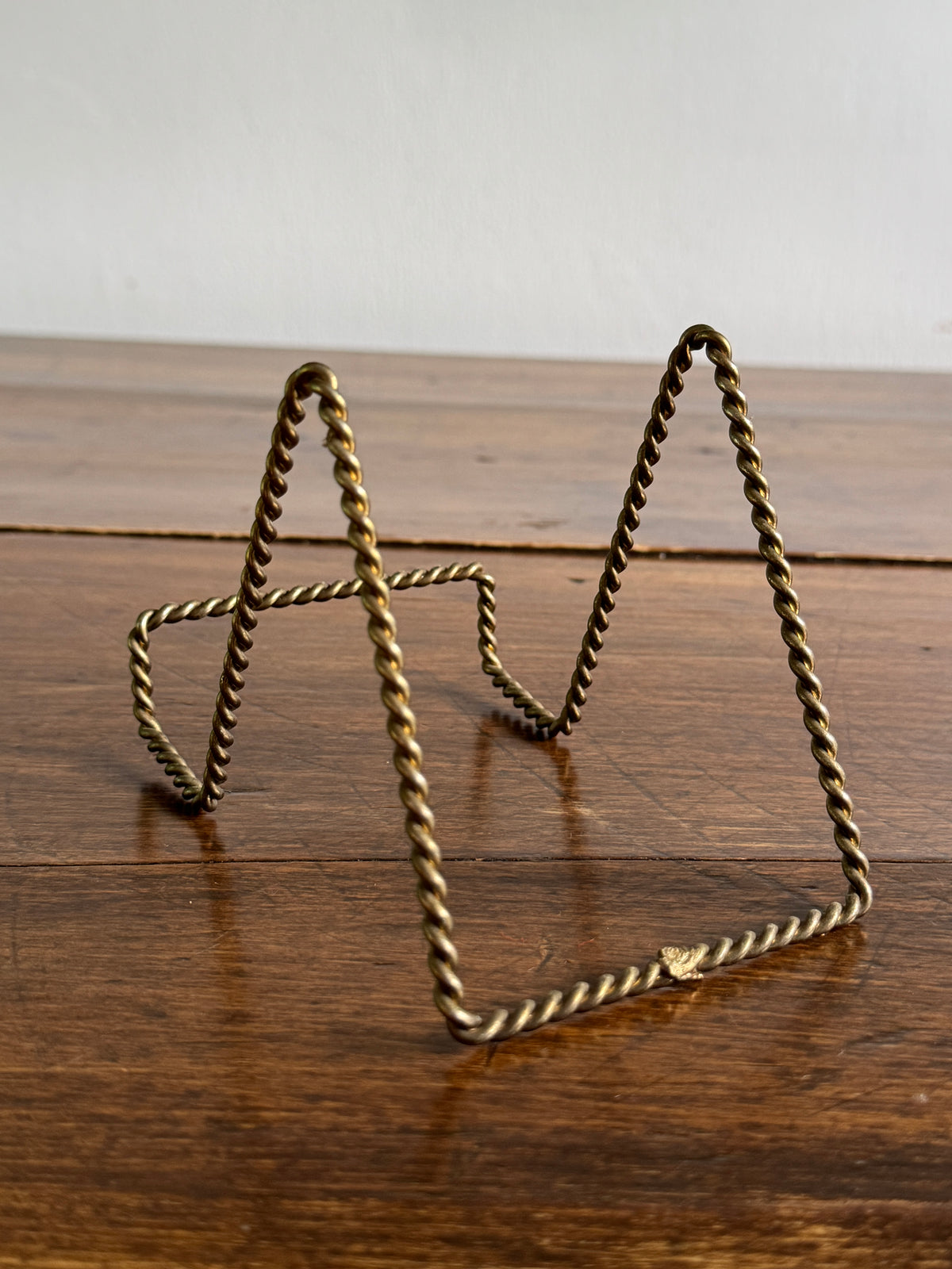 Set of Four Twisted Rope Brass Display Stands