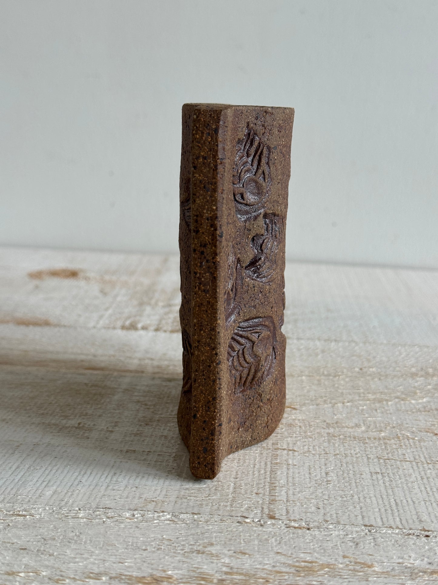 Pottery Faux Fossil Vase - Stoneware Pottery Vase