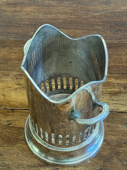 Vintage Silver Plated Bottle Holder Wine Caddy - Made in India