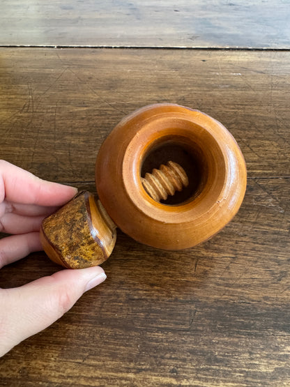 Wood Screw Style Nut Cracker with Live Edge Wood