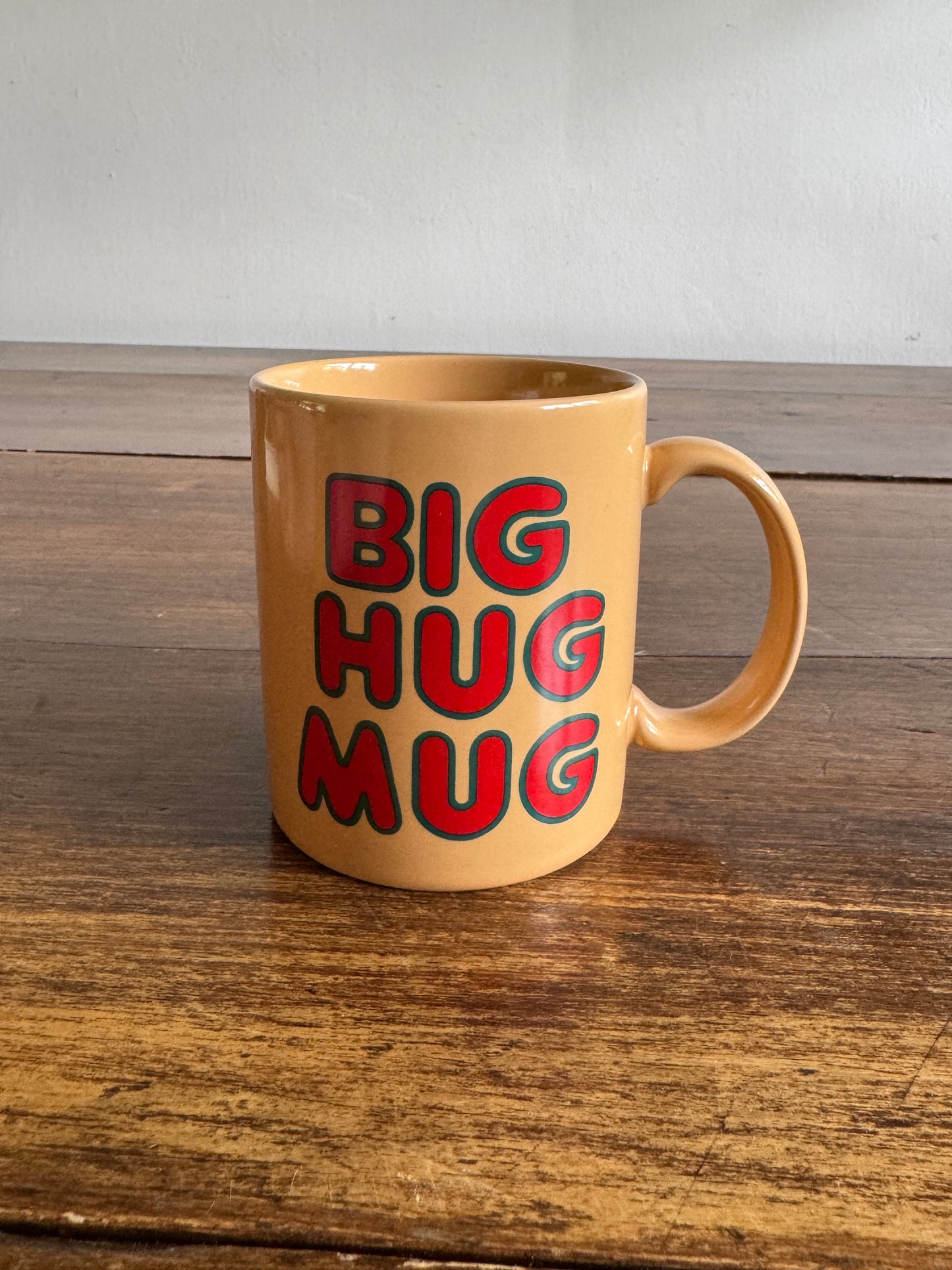 Vintage 80's FTD Ceramic Big Hug Mug - FTD Collectible Prop Mug - Big Hug Bouquet Mug - Made in Thailand